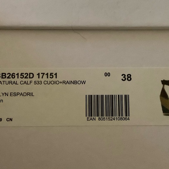 See By Chloe Espadrille Wedge Striped 38 8 Worn once! EUC with box and dustbag - Picture 5 of 6